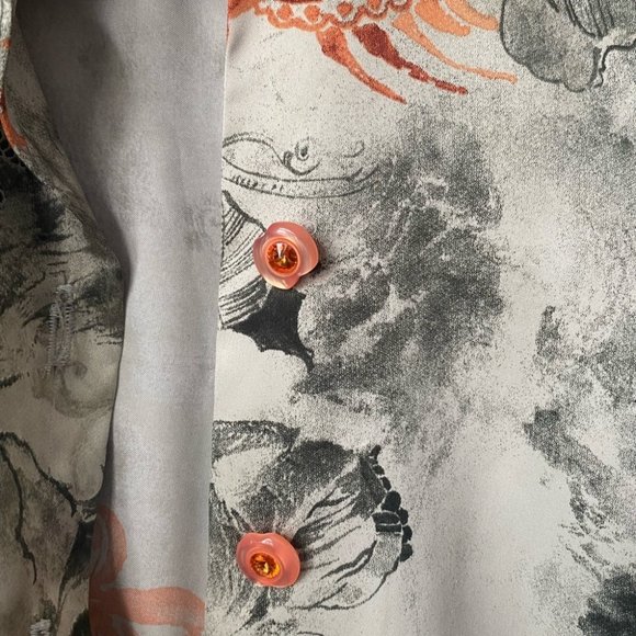 Floral GreenXOrange Blouse🍊🌿 - Picture 5 of 6